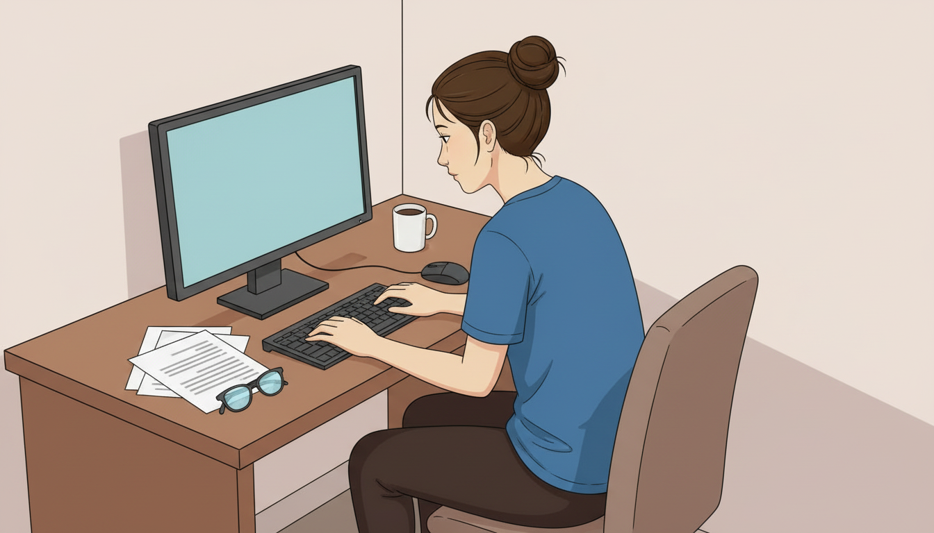 長時間のPC作業